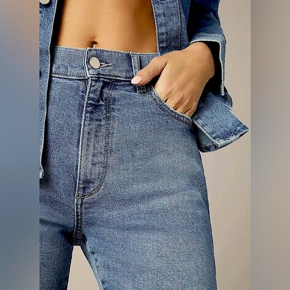 DL1961 | Bella High Rise Vintage Slim Straight Jeans Blue 27 - Picture 2 of 12